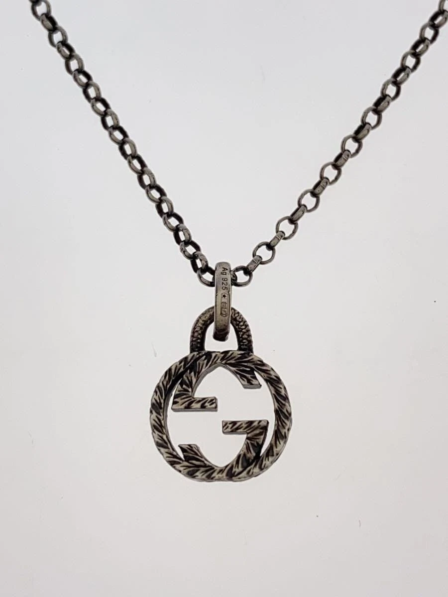 Collier pendentif GUCCI imbriqué G SV925 SLV avec haut homme