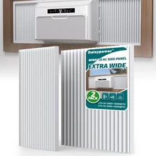 Window Air Conditioner Side Panels Curtain Kit Extendable Up to 19 1 4" Wide