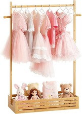 Kids Clothing Rack for Toddler, Pets Clothes Rack with Storage Box  Hanging Ro