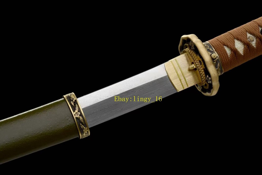 Functional Sword Military Saber Folded Steel Sharp TaChi Japanese Samurai Katana