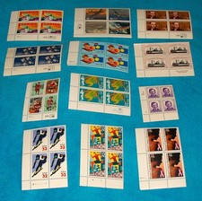 US Postage - 12 Different 32 Cent Plate Blocks of 4, Mint never-hinged Group 6 