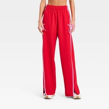 Women's Woven High-Rise Bow Track Pants - All In Motion