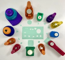 Craft Paper Punches Lot of 12 EK Success Fiskars Carl Paper Studio Punch Bunch