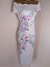 Ted Baker Trixiiy Pergola Bardot Scalloped Floral Midi Dress Size 4 ( 14)