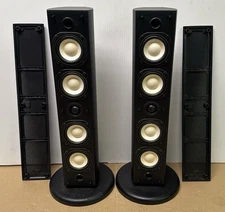 Yamaha NS-AP8805BLF Stereo Speakers Bookshelf Front Left and Right W/ Stands