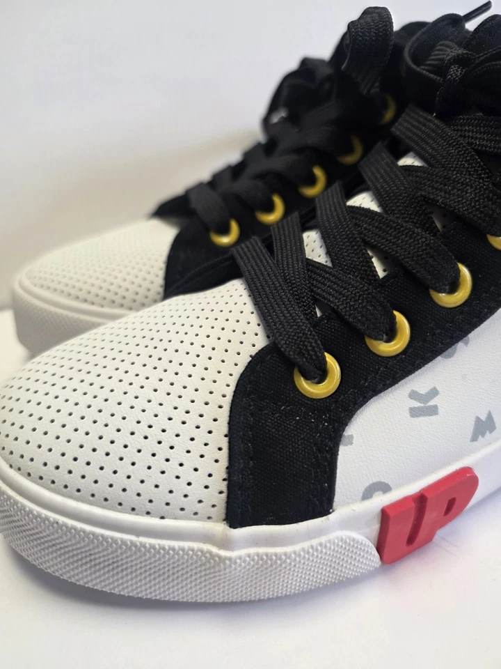 Zapatillas Ground Up Disney Niñas 3 Mickey Mouse Parte Superior Alta Imitación Cuero Nuevas Sin Caja Foto 4 de 4