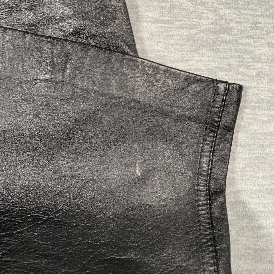 Брюки женские George Hogg 14 черные натуральная кожа с подкладкой прямые карманы для ног - Изображение 4 из 4