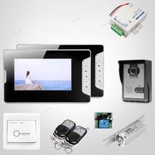7inch Hands-free Video Door Entry Security Intercom with Keyfobs Password Keypad