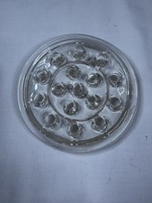 Antique Clear 16-Hole Glass 5" Flower Frog Stem Floral Arrangement Holder