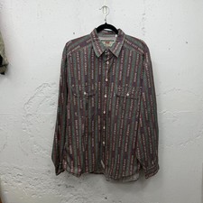 Vintage 90's White Tab Levi's Denim All Over Spell Out Long Sleeve button up