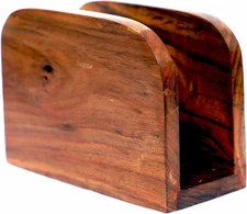 Handmade Wood Napkin Holder Upright Paper Dispenser Kitchen Restaurant