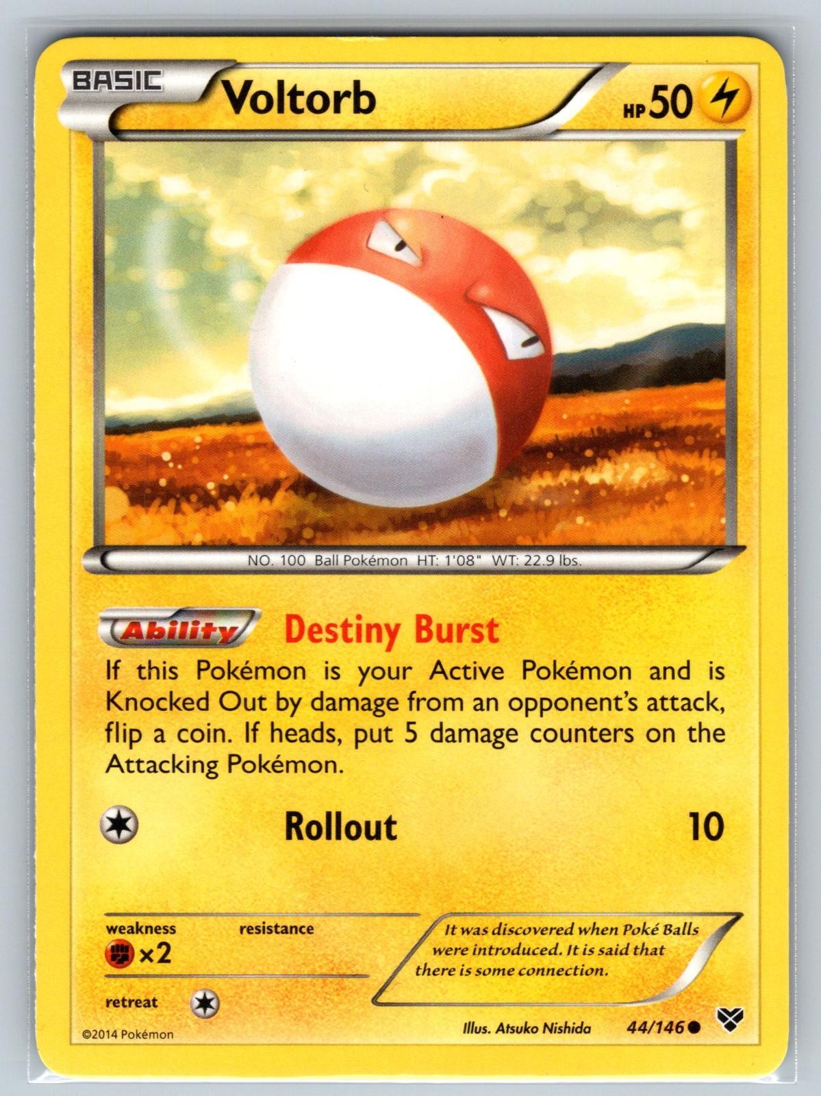 Voltorb 44/146 Common XY Base Set Pokemon Moderately Played