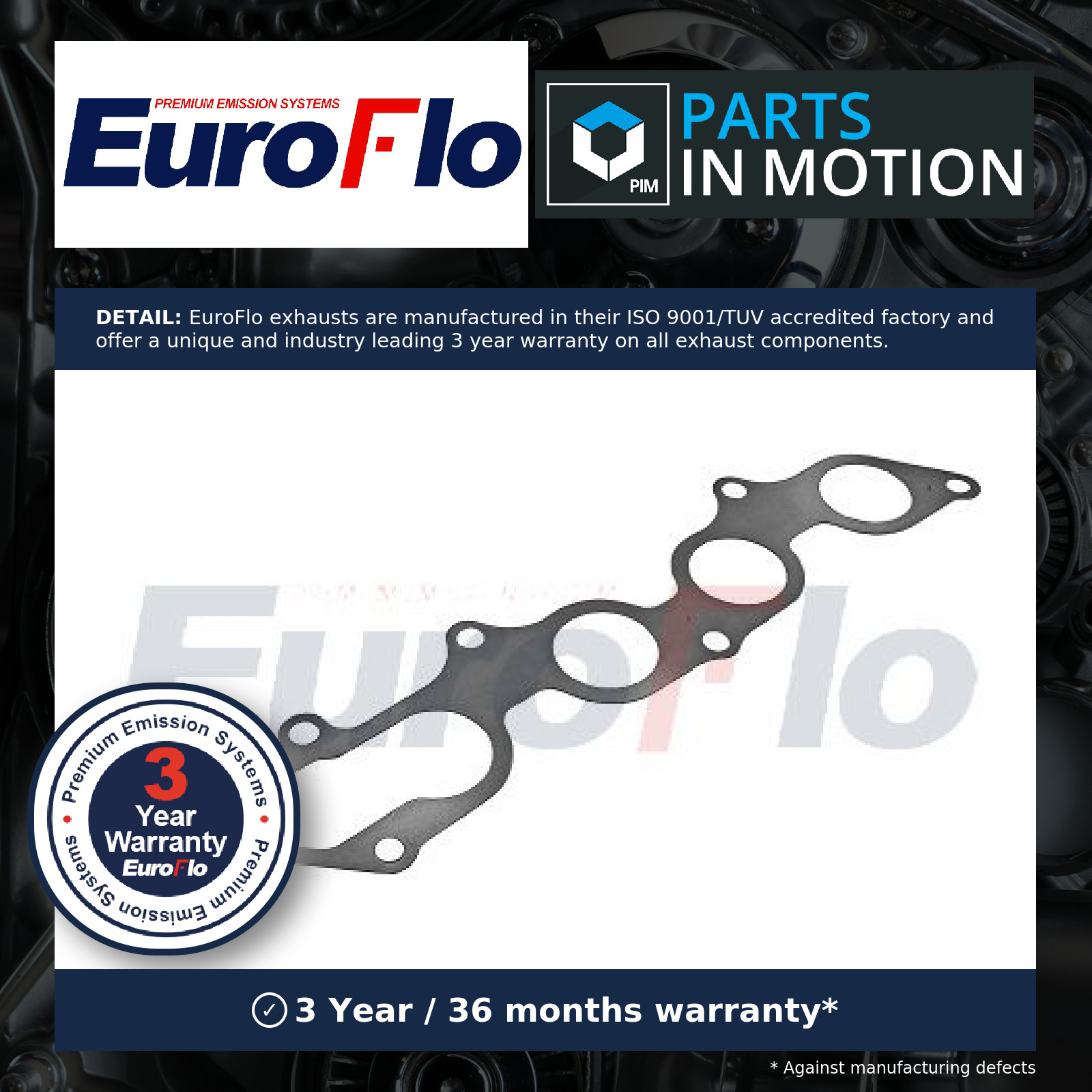 Exhaust Gasket fits MAZDA MX5 Mk3 2.0 08 to 14 LF EuroFlo 1S7G9448AD L32713460A