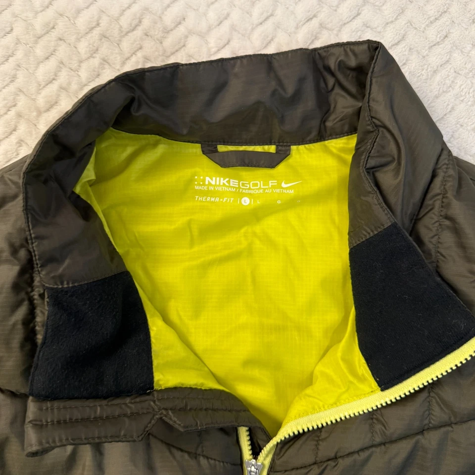 Мужской жилет для гольфа Nike Therma-FIT большой зеленый на молнии Performance - Изображение 3 из 4