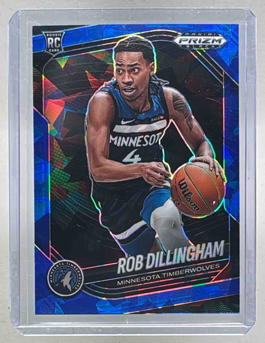 Rob Dillingham 2024 Panini Prizm Black #39 Blue Ice Rookie RC /125