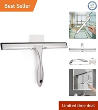 Stainless Steel Shower Squeegee with Ergonomic Design - 10 Inches of Elegance
