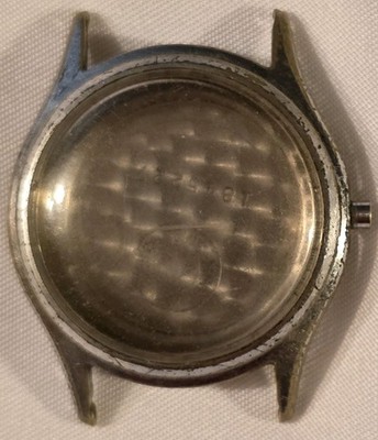 Minerva Wristwatch Case Back Swiss Stainless Steel 1845227 Rare Vintage