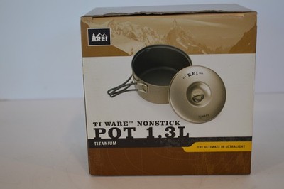 REI Ti Ware 1.3L Nonstick Titanium Pot Lid Japan Ultralight Camping NOS