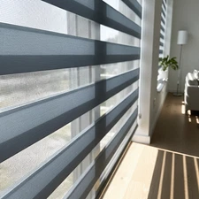 Naza Anthracite Zebra Roller Blind Shades Aluminum Case Window Curtains Store