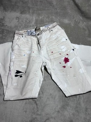 Gallery Dept Carpenter Flare Jeans Mens Size 28x30 White Paint Art Josue New