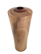 HAND CRAFTED TURNED WOOD HAWAIIAN VASE 9.5" TALL SIGNED BY RON TOSH 2019 HAU