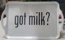 Got Milk? Serving Tray White w/ Handles At Home International Kitchen Decor