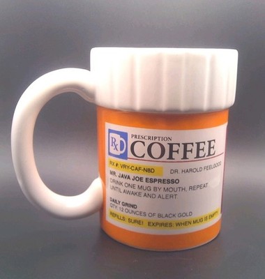 ''The Prescription'' for Java Joe Espresso given by Dr. Harold Feelgood pill Mug