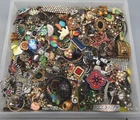 14 LBS Vintage Now BROKEN Costume Jewelry Lot Pieces Pounds Repair Harvest Craft