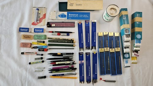Large Bundle Of Vintage Pencils And Leads Mechanical Pencils