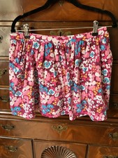 Lands End girls XL pink floral skort with pockets EUC