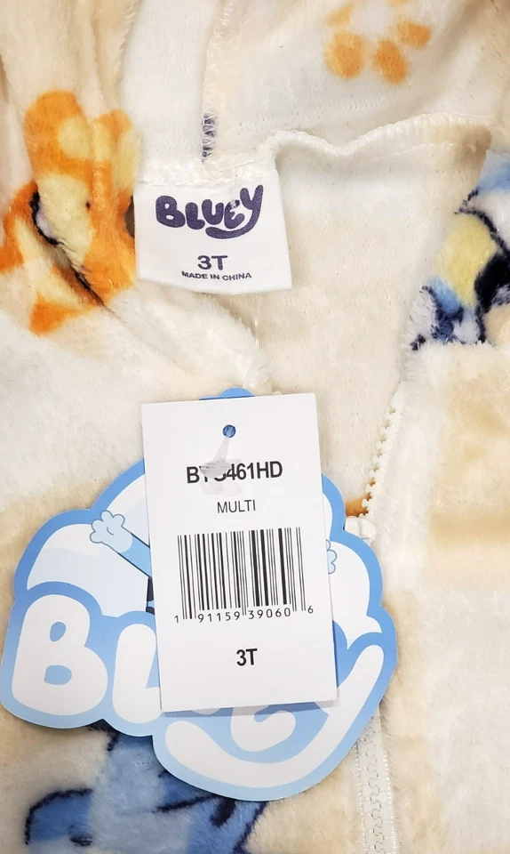 Chaqueta polar azul niñas talla 3T multicolor cremallera completa bingo con capucha nueva con etiquetas Foto 3 de 4