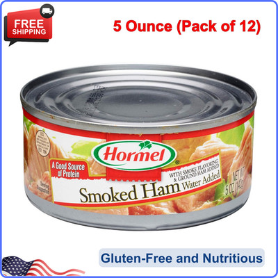 HORMEL Canned Ham, Smoked, 5 Ounce (Pack of 12) - Perfect For Quick Tasty Meal