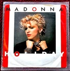 MADONNA HOLIDAY  7" EU RECORD 45 VINYL SINGLE CHAIN PULL COVER FIRST ALBUM PROMO