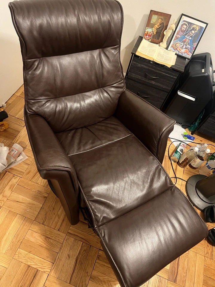 Silla reclinable relajante IMG Chelsea RMS299 mediana potencia cuero marrón oscuro Foto 4 de 4