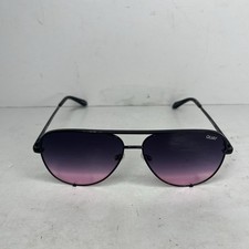 Quay High Key 126 Unisex Sunglasses Black Frame Purple Fade Aviator