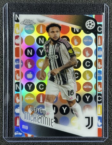 WESTON MCKENNIE 2025-26 TOPPS CHROME UCC #15 BIG APPLE VARIATION FANATICS FEST