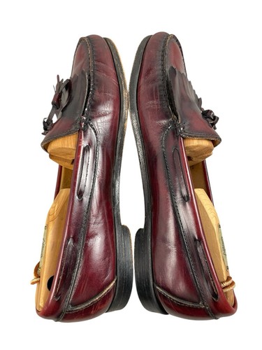 GH Bass Weejuns Halbschuh Herren 10,5C Burgundrot Tasseled Leder Elegant Schuhe - Bild 6 von 11