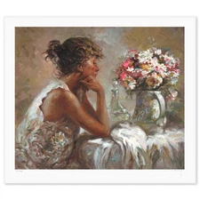 Royo- Serigraph "Pensativa"