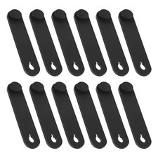 SING F LTD 12PCS Cable Ties Rubber Organiser Holder Wire 57x12mm, Black
