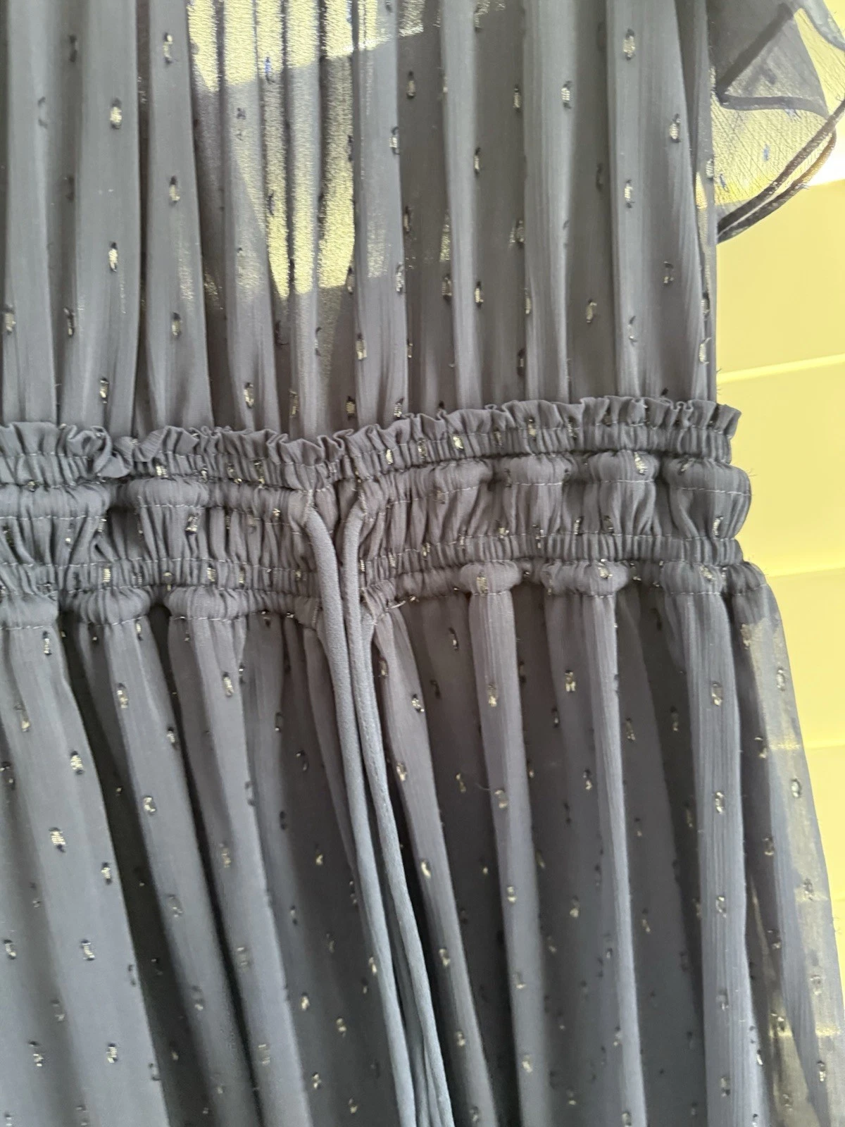 Abito Michael Kors blu navy con perline e parte