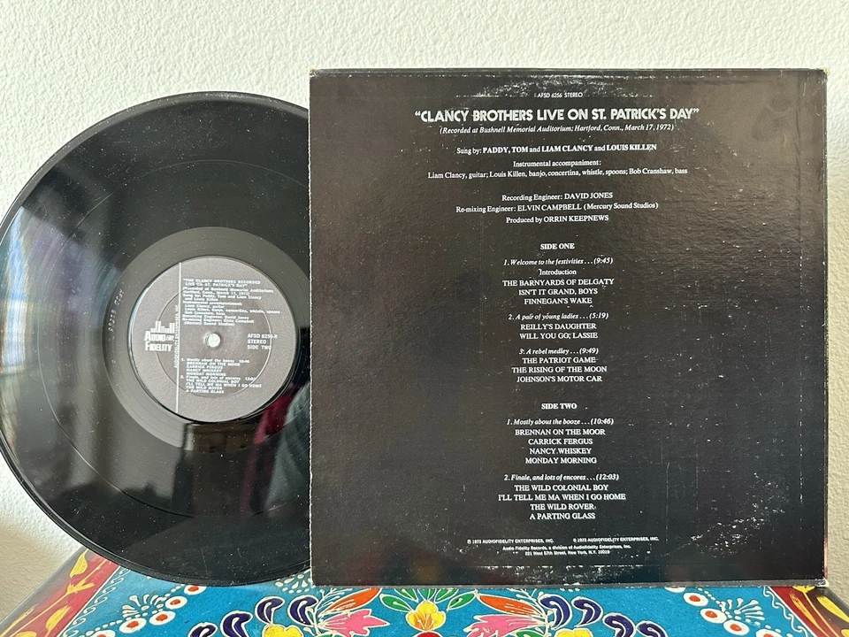THE CLANCY BROTHERS Live On St. Patrick’s Day AUDIO FIDELITY LP VG+ Folk 6256 - Image 2 of 2