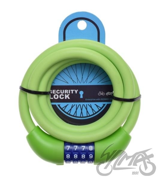 Dispositif de sécurité pour vélo 12x1500 silicone vert pour les arrêts en ville