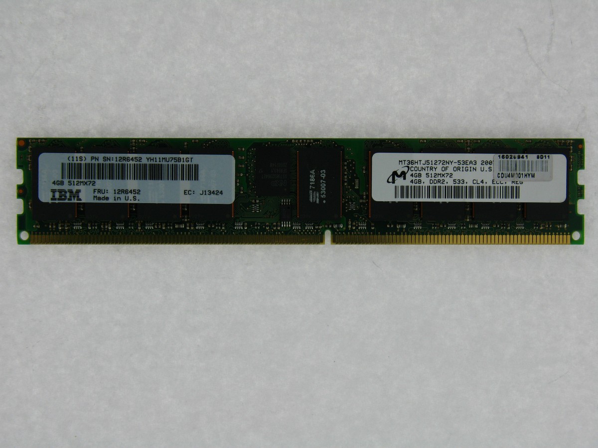 12R6452 4GB DDR2 ECC REG-PC4200 IBM ORIGINAL Memory Module