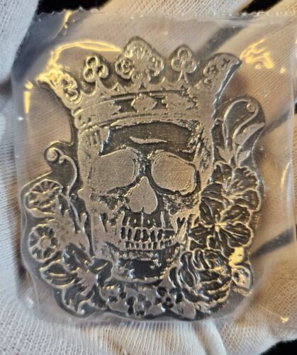 Reckless Metals Long Live The King Rare Sand Cast Silver! 9.4oz! Only 50 Made! - Picture 1 of 4