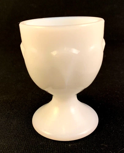 Hazel Atlas Egg Cup Chalice Opaline Milk Glass Vintage 1930s Hard to Find