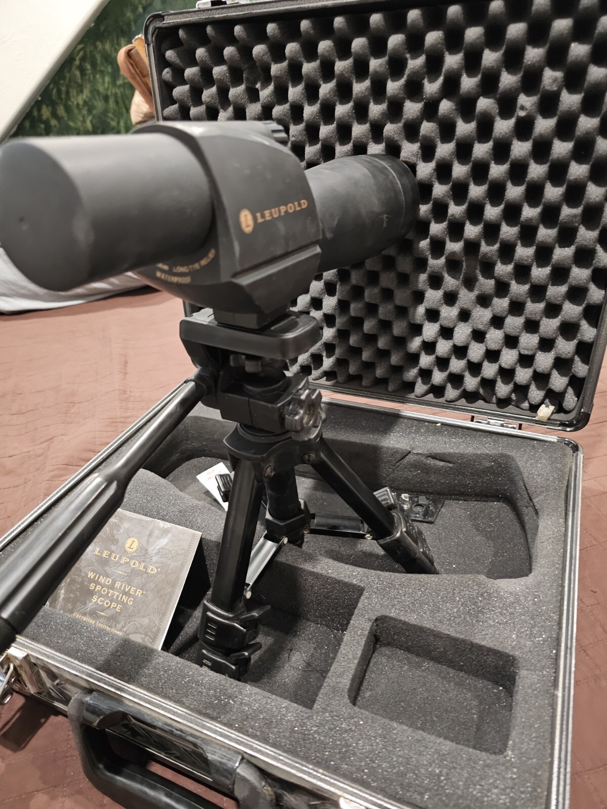 Leupold Sequoia Spotting Scope 1545x60mm Straight, Green Ring Barely