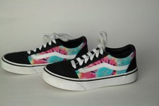 Girls VANS Old Skool Ward Blue Pink Tie Dye Skate Shoes Sneakers 1 Youth/13.5 UK