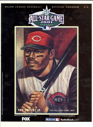 2001 All Star Game Promo Sheet SET (5) NM Griffey Jr Suzuki Jeter Pedro Piazza - Picture 6 of 6