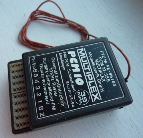 Retro Multiplex PCM10 35mhz FM receiver without crystal for glider/plane etc.