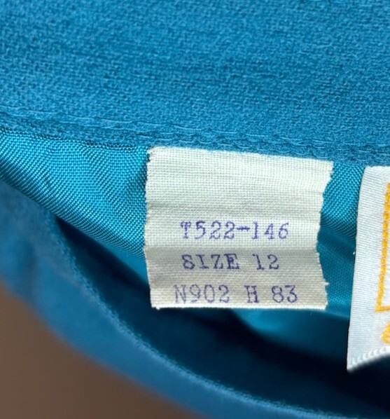 Vintage Pendleton Teal Green Solid Jacket Skirt S… - image 16